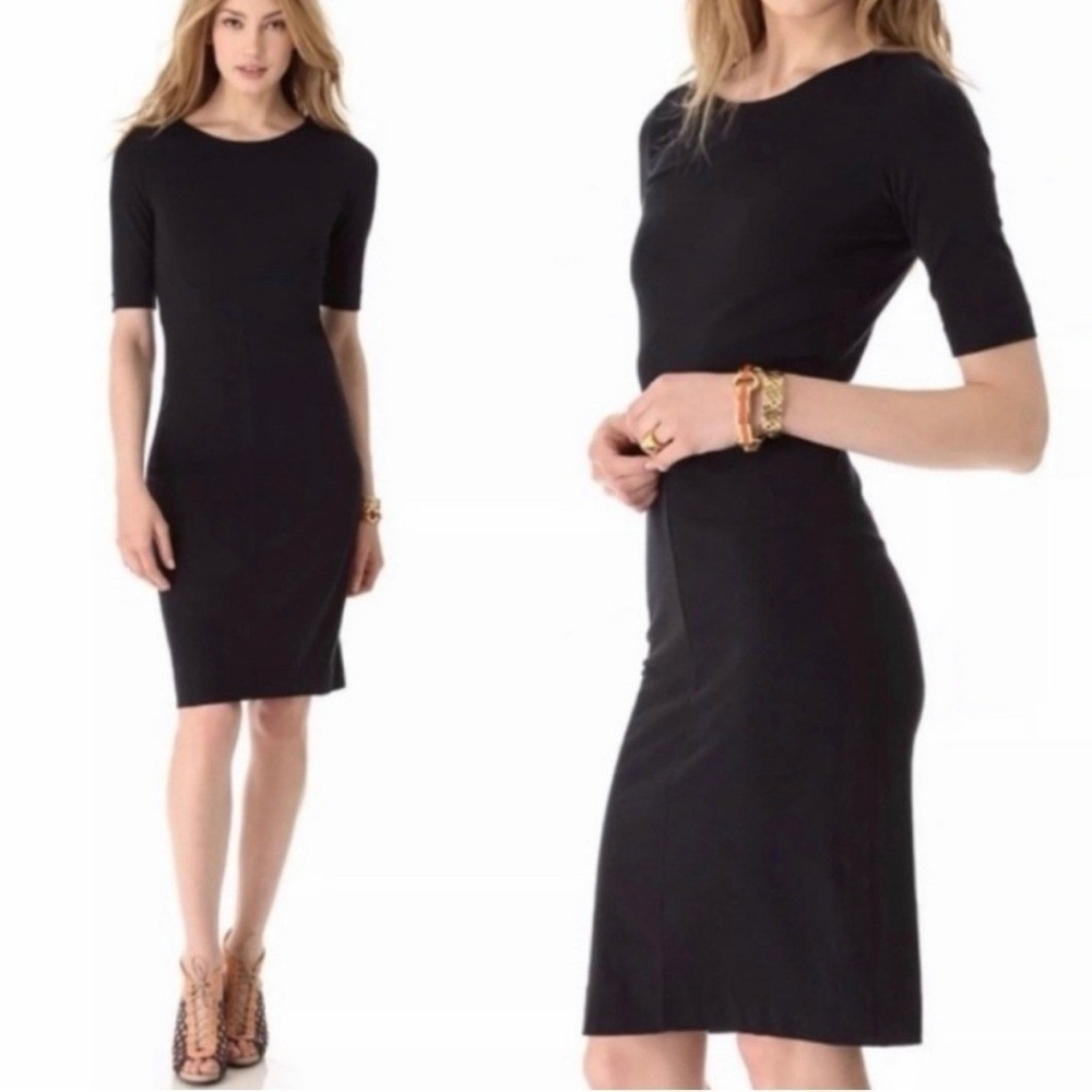 DIANE VON FURSTENBERG DVF Black Raquel Scoop Neck Dress  Size Medium | LBD